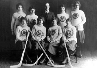 The Edmonton Swastikas, a Canadian womens' ice hockey team, c.1916
