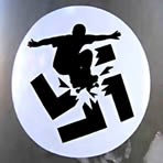 Anti-Nazi Skater sticker